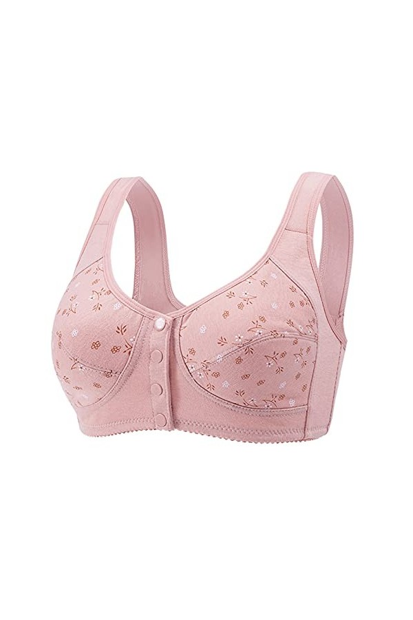 Générique Ensemble de Lingerie Dim Gilet Taille Plus Femme Soutien-Gorge Imprimé Boutonné Devant sous-Vêtements Confort Intim