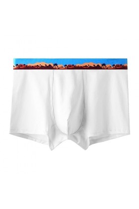 Boxer de sport en coton pour homme - Confortables - Sous-vêtements stretch - Pour homme, B blanc., XXL