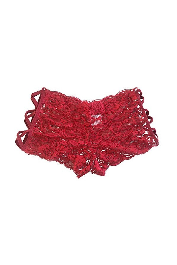 Aoklidil Culotte Taille Basse Sous-Vêtements pour Femmes Sous-Vêtements Homme Sexy Eros, rouge-b, XXXL