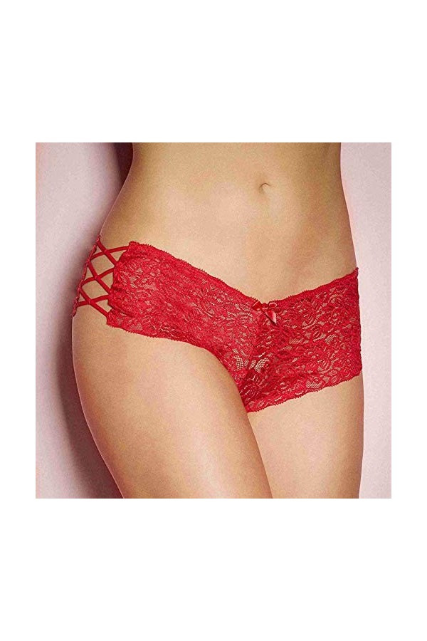 Aoklidil Culotte Taille Basse Sous-Vêtements pour Femmes Sous-Vêtements Homme Sexy Eros, rouge-b, XXXL