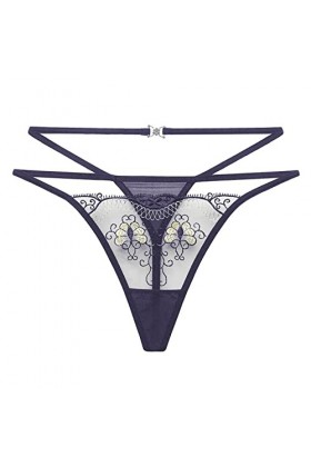 Lingerie Femme Sexy Ensemble Homme Sexy Hot y2*k Femme Mesh Style Mince Respirant Évidé String Taille Basse Sexy Coquine Blu