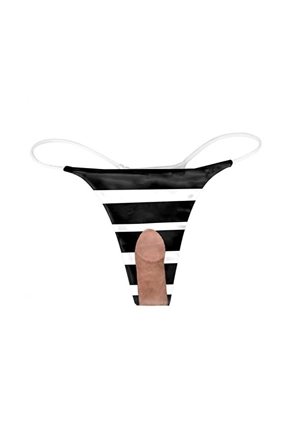 Aoklidil Culotte sexy confortable pour femme - Motif sexy - Taille basse - Doux et sexy, a-noir, XL