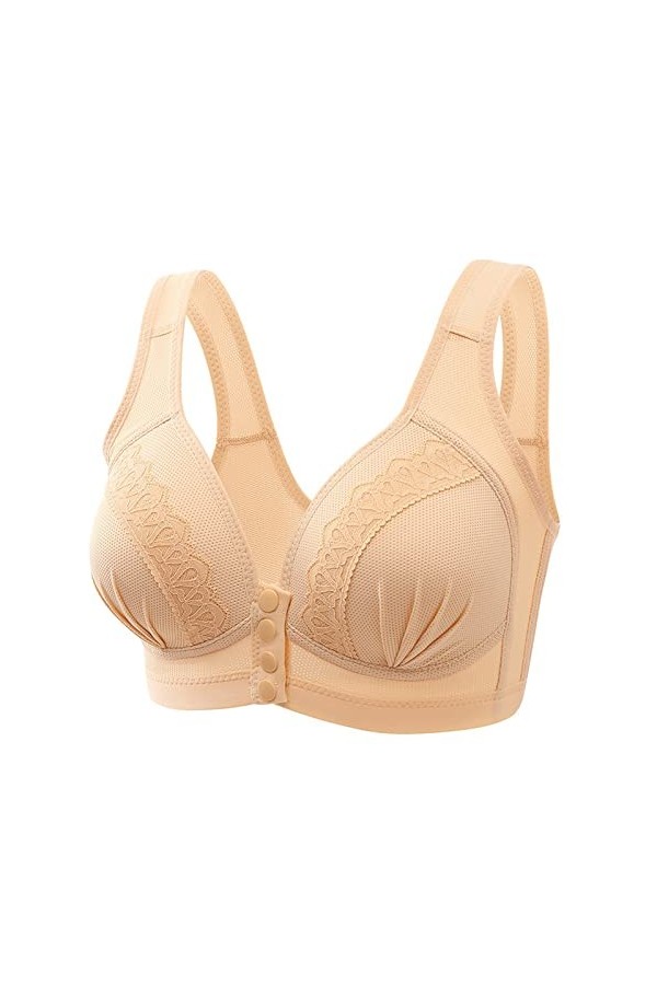 HANXIULIN Soutien-gorge de sport sans push-up à bonnets pleins pour femme - Soutien-gorge de sport sans coutures à armatures 