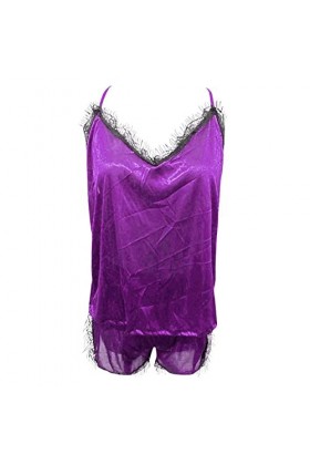 CUTeFiorino Ensemble de sous-vêtements sans manches pour femme B H - Sous-vêtements jumpui - Soutien-gorge sexy - Dentelle - 