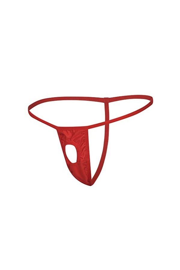 OBiQuzz Tong Briefs Bikini Pouch Pantalons Hommes Bold Stretch Sexy Sous-vêtements Sexy Lingerie Jaune, rouge, M