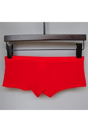 JEShifangjiusu sous-VêTements Transparents De Couleur Unie pour Hommes Ice Silk Breathable Trunks Boxer Sexy Taille Basse Ro