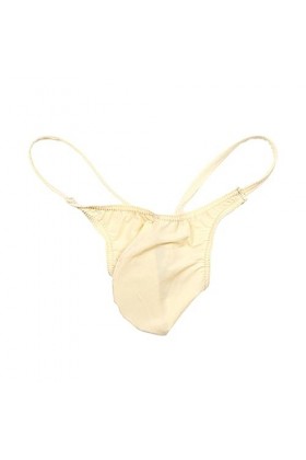 JEShifangjiusu String Hommes Ice Silk U Convex Pouch Thong Culotte De Bikini Respirante De Couleur Unie sous-VêTements Sexy à