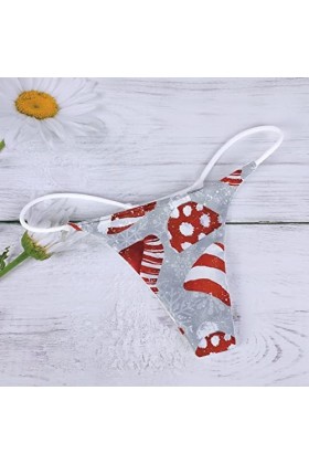 Aoklidil Culotte sexy confortable pour femme Motif sexy Culotte basse taille Doux Sexy Culotte Sous-vêtements Femme, B-gris.,