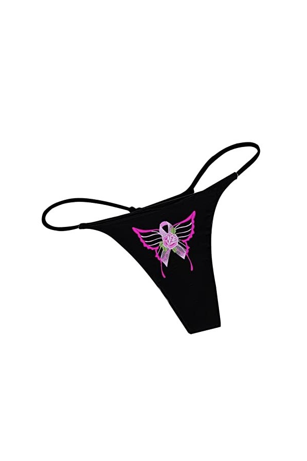 Aoklidil Culotte pour femme sans empreinte - Confortable et sexy - Motif sexy - Taille basse - Doux et sexy - Dos G - String 