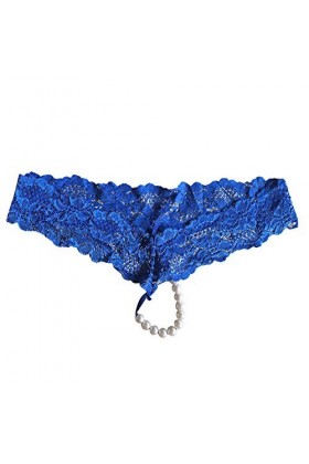 Cordes de Dentelle sous-vêtements Les Strings Sexy de Lady Lingerie Culottes Lady G Women Lingerie Douce Blue, One Size 