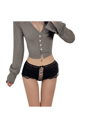 Générique Femmes Sexy Dentelle Brodé À La Mode Culottes de sous-vêtements Strings Lingerie Respirant Coquine Hot Ouverte A De