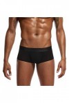 IQYU Sous-vêtements sexy pour homme - Culotte douce - Sous-vêtement - Sous-vêtement sexy - En latex - String, Noir , M