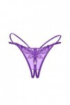 Générique Dentelle Femmes Thong sous-vêtements Thong Pantalons Culottes Dames Briefs Sexy Lingerie Noir Sexy Purple, One Siz