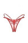 Générique Dentelle Femmes Thong sous-vêtements Thong Pantalons Culottes Dames Briefs Sexy Lingerie Noir Sexy Red, One Size 