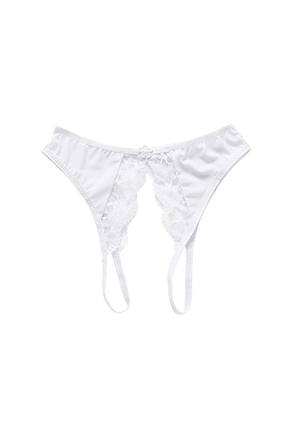 Lingerie Femme Sexy Ensemble Homme Sexy Hot y25k Femmes Sexy Open File String Transparent Mesh Avant Et Arrière Open File Lac