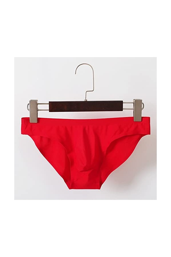 Boxer pour homme - Culotte solide sexy - Culotte Volkers, rouge, XXXL