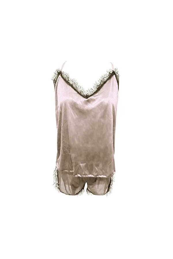 CUTeFiorino Ensemble de sous-vêtements sans manches pour femme B H - Sous-vêtements jumpui - Soutien-gorge sexy - Dentelle - 