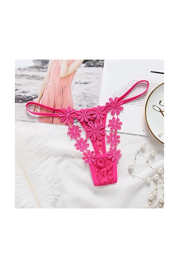 BIISDOST Culottes pour Dames Culottes en Dentelle Sexy Culottes Sexy Taille Basse Culottes Transparentes Creuses Ultra Minces