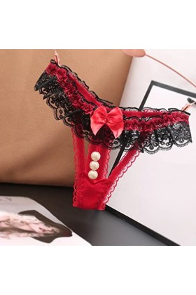 Aoklidil Culotte Taille Basse Sous-Vêtements pour Femmes Sous-Vêtements Homme Sexy Eros, rouge-a, taille unique