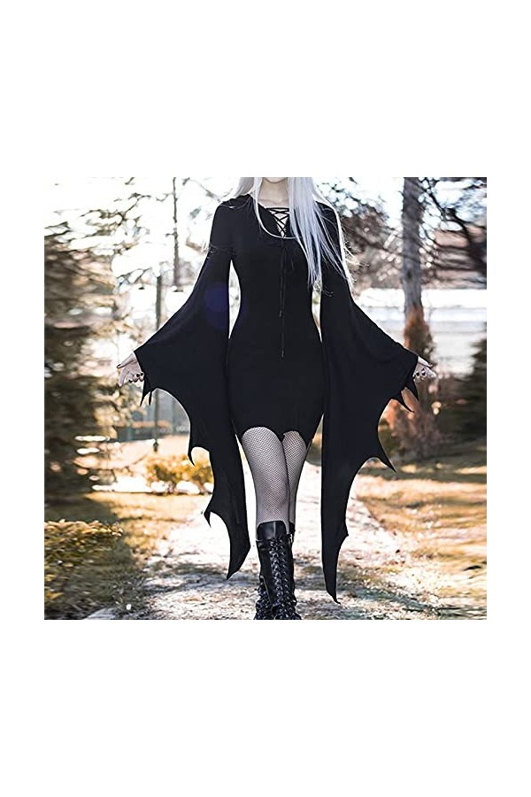 WinvOx Robes pour femmesBatwing SleeveShopping Sexy Robe mère de robe, Noir , XXL