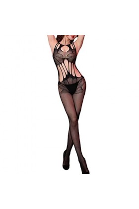 VRTUR Sexy Dessous Three Points Passion Bas Serrés Déchirables Sexy Filet Vêtements Lingerie Calendrier, Noir , Taille unique