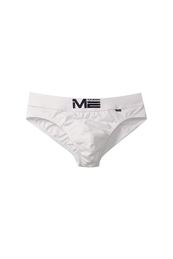 Boxer pour homme - Élégant - Multicolore - Respirant - En bambou - Rayonne - Avec poches séparées, Blanc A2., XXL
