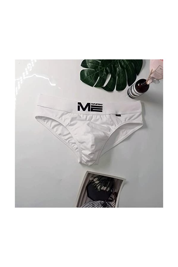 Boxer pour homme - Élégant - Multicolore - Respirant - En bambou - Rayonne - Avec poches séparées, Blanc A2., XXL