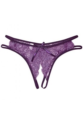 Générique Culotte Entrejambe Basse Taille Ouverte Culotte en Dentelle Culotte sous-Vêtements Sexy Femme Culotte Femme Soutien