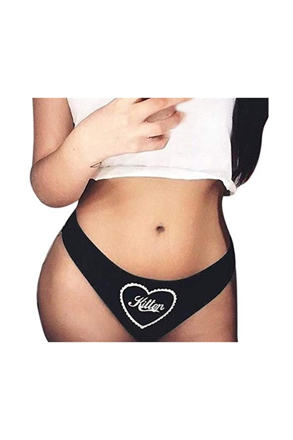 Générique Lingerie Sexy Culotte Érotique Femmes Mémoires sous-Vêtements Culottes Sexy Black, M 