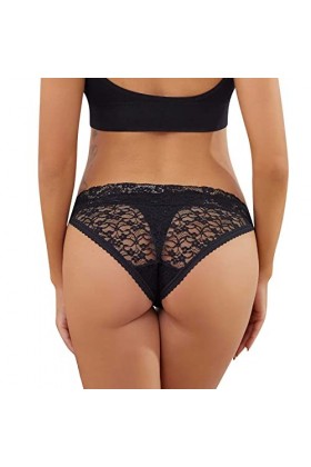 PANPANY Culottes pour Femme sous Vetements Dentelle sans Couture Taille Basse Multicolore Multipack Femme Panties Slips Confo