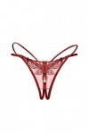 Générique Dentelle Femmes Thong sous-vêtements Thong Pantalons Culottes Dames Briefs Sexy Lingerie Noir Sexy Wine, One Size 
