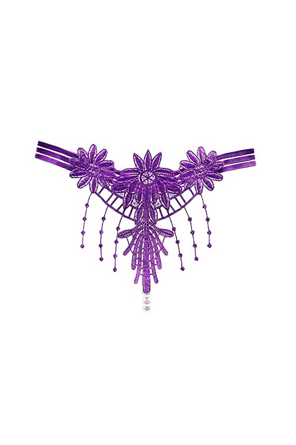 Lingerie Femme Sexy Ensemble Homme Sexy Hot y*2*k Culotte Lumière De Luxe Gland String Femmes Peut Jouer Perlé Ouvert Entreja