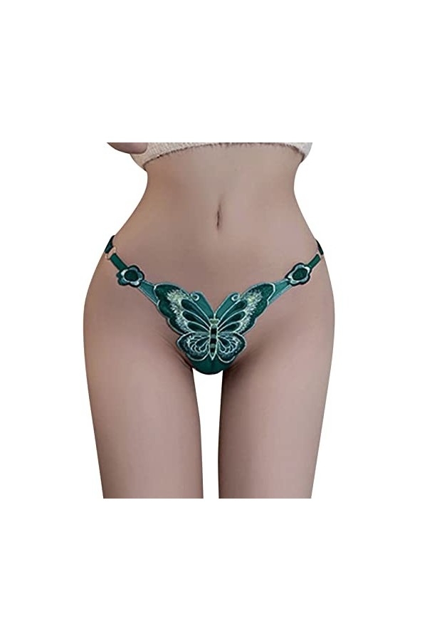 Viunychn Tanga Femme Sous-vêtements Sexy pour Femme Dentelle Sous-vêtements String Tanga Femme Ensemble Sexy Transparent Sous