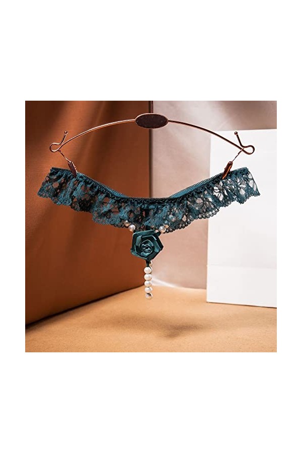 BIISDOST Femmes sous-Vêtements Strings Dentelle Bikini Culotte G String String Stretch Ladie Brief String Legging Gainant Sud