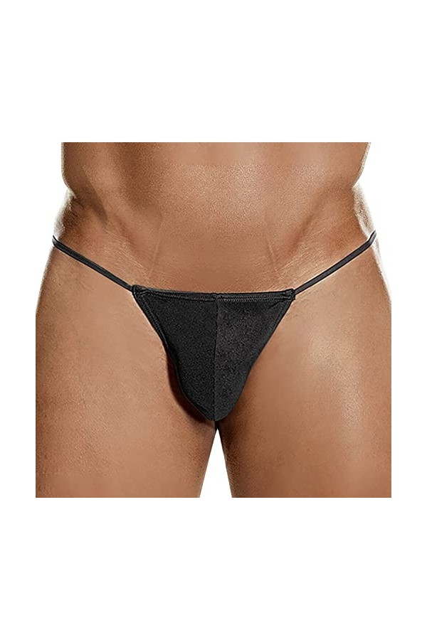 String de Poche Sexy Taille Basse pour Hommes Slip de Poche Triangle Multicolore T Pantalon Slips sous-vêtements Pyjama Plaid