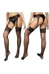 Générique Lingerie Sexy pour Femme Sexy bas femmes dentelle filet de poisson transparent bas de filet sexy collants noirs bas