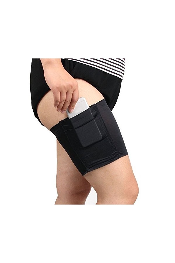 OBiQuzz Bandes élastiques pour les cuisses pour éviter les frottements sur les cuisses, Noir , L