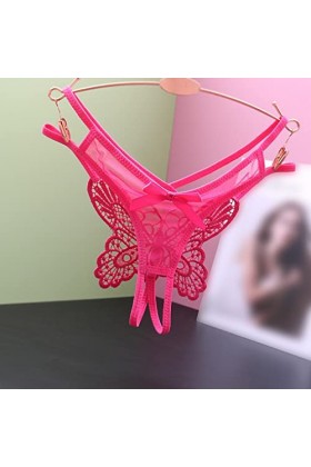 Aoklidil Sous-vêtements pour femme String sexy G-string imprimé Culotte Femme Culotte Dos en T Confortable Doux Bas Rise, Ros