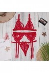 MianYaLi Aranmei Ladies Lingerie Sexy Dentelle Ceinture de jarretière Jeu de Lingerie de Mode Red, XXL 