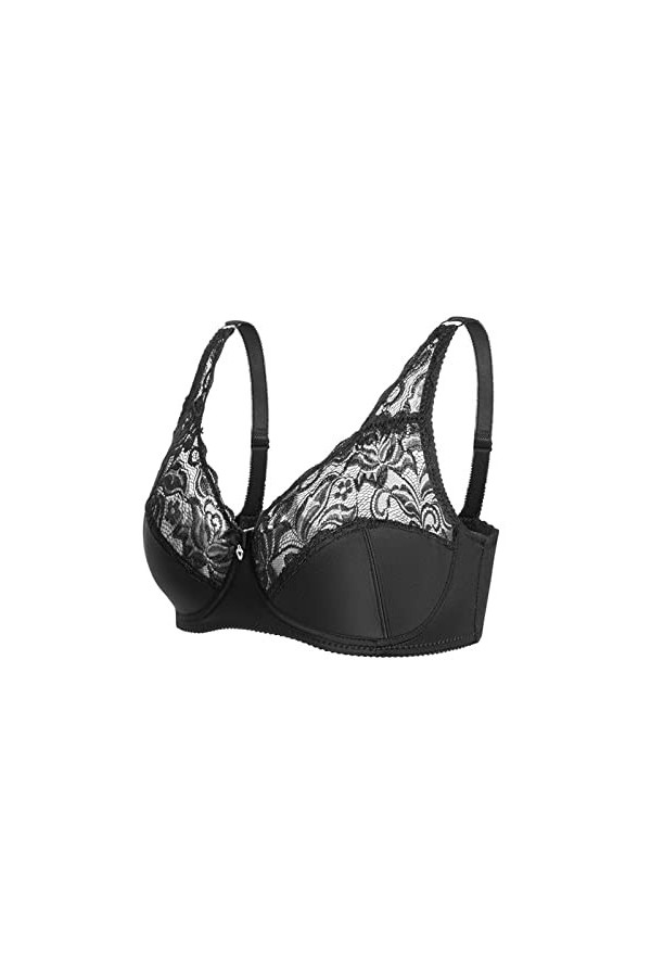 HANXIULIN Soutien-gorge push-up en dentelle pour femme sans armatures - Doux et confortable - Pour le quotidien - Grande tail