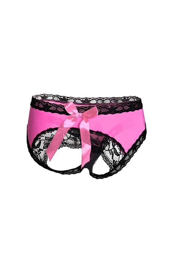 Lingerie Femme Sexy Ensemble Homme Sexy Hot y2*k Femmes Taille Basse séduisante Fesses Ouvertes Creux Respirant Sexy nœud sou