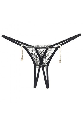 Junhasgood Culottes pour Femmes Culottes en Dentelle Fine Strings Ouverts Transparents Culottes Taille Basse sans Couture Bod