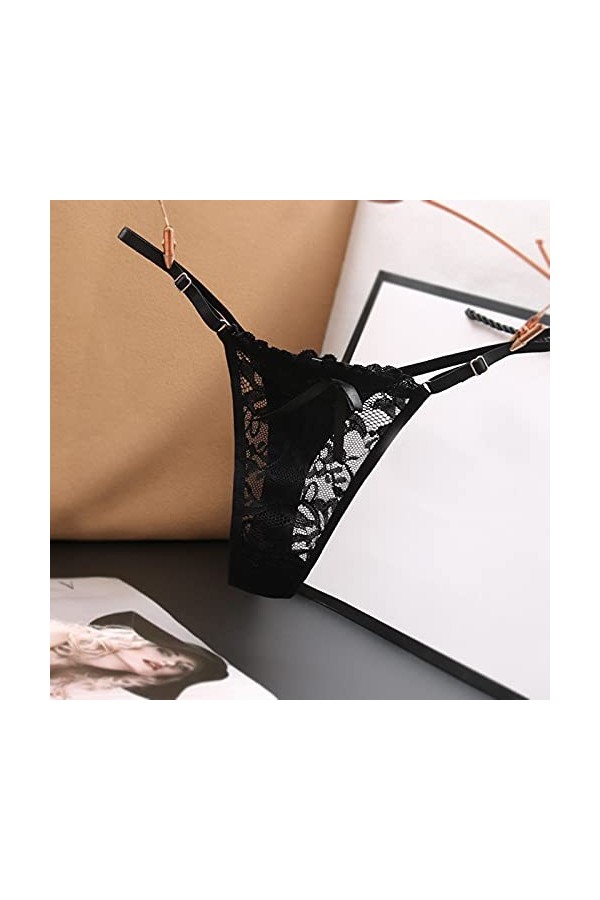 Femmes Dentelle Sexy Sexy Chic Confortable Erothique Dentelle Sexy Hot Chaude Culotte Shorty Sexy Tring Femme Transparent Tai