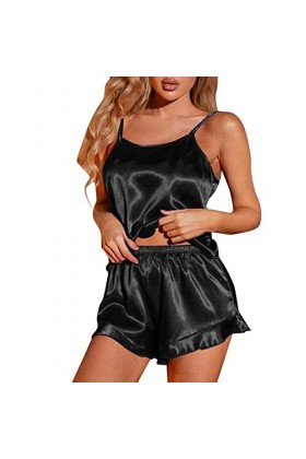 Générique Femmes Sexy Sling Dos Creux Split Pyjama Deux Pièces Maison Vêtements Costume Pyjama Costume Pyjama Blanc pour Mari