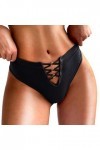 Aoklidil Sous-vêtements sexy pour femme - Noir - Sexy - En résille - Culotte - String pour femme - Noir, c-noir, M
