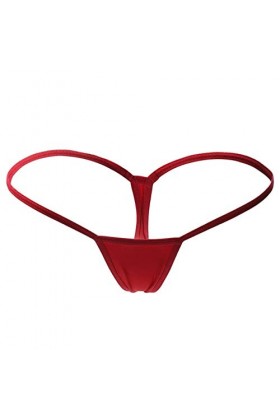 PTLLEND Kitty Lingerie Taille Basse Traceless Fitness Culotte One String sous-Vêtements Sexy Nuisette Sexy Noir Red, One Siz