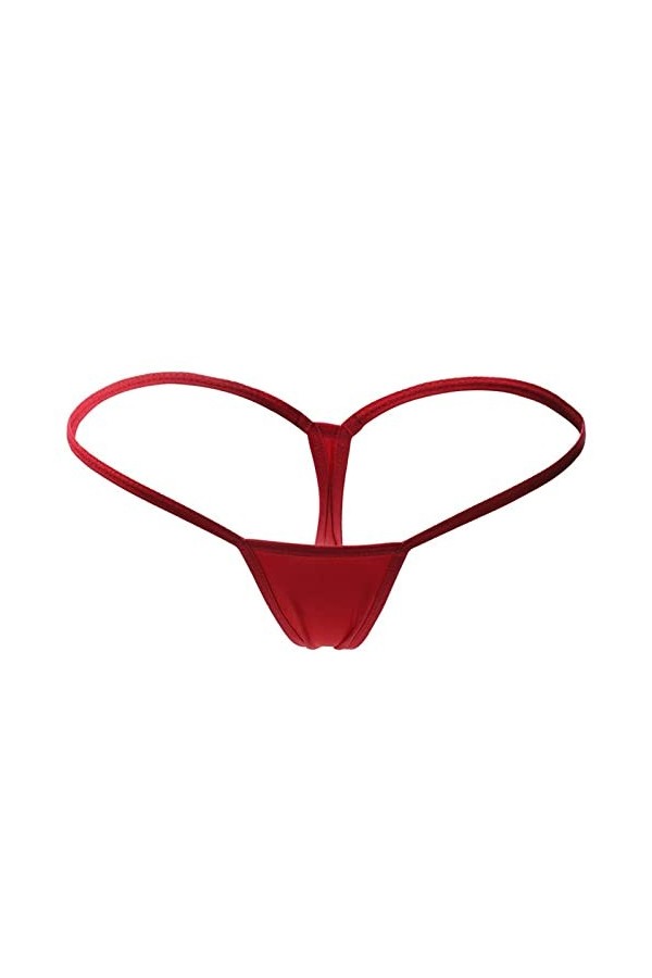 PTLLEND Kitty Lingerie Taille Basse Traceless Fitness Culotte One String sous-Vêtements Sexy Nuisette Sexy Noir Red, One Siz