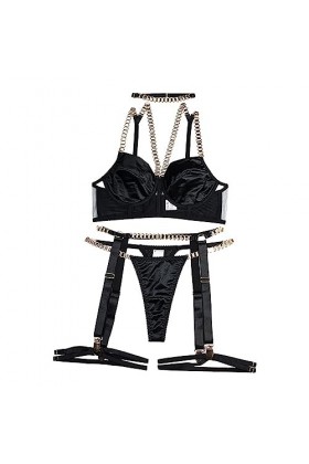 Lingerie et Vêtements Sexy Ensemble de Soutien-Gorge Classique Lingerie Sexy en Dentelle Classique Nuisette Sexy Hot Ouverte 