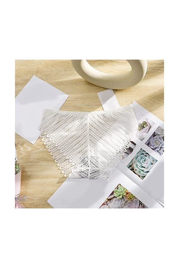 Femmes Dentelle Transparent String Sexy sous-vêtements Dos Bandage évider Culotte String Slips Enfant 4 Ans White, One Size 