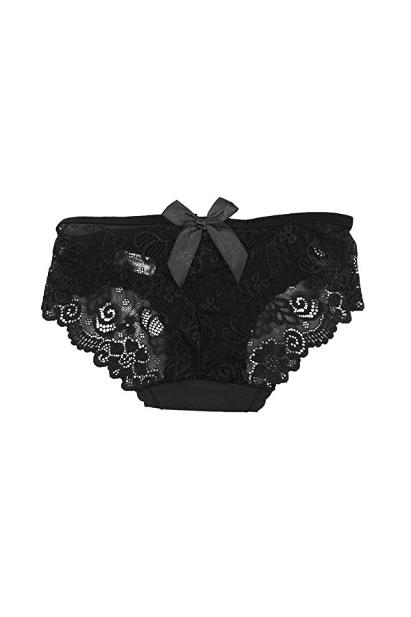 Culottes pour Dames Culottes en Dentelle avec nœud Culottes Sexy Transparentes Culottes sans Couture Bustier avec Bretelles 